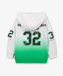 Hanorac pentru băiat cu tranziție gradient și imitație de stratificare, alb Gulliver