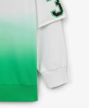 Hanorac pentru băiat cu tranziție gradient și imitație de stratificare, alb Gulliver