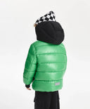 Geacă de iarnă pentru băiat, matlasată, cu puf artificial, verde Gulliver