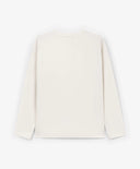 Bluză cu mânecă lungă pentru fată, model lejer, cu print asimetric, alb-lăptos Gulliver