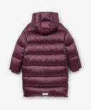 Palton de iarnă pentru fată, matlasat, cu puf natural, bordo Gulliver