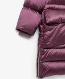 Palton de iarnă pentru fată, matlasat, cu puf natural, bordo Gulliver