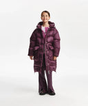 Palton de iarnă pentru fată, matlasat, cu puf natural, bordo Gulliver