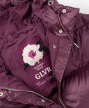 Palton de iarnă pentru fată, matlasat, cu puf natural, bordo Gulliver