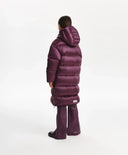 Palton de iarnă pentru fată, matlasat, cu puf natural, bordo Gulliver