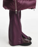 Palton de iarnă pentru fată, matlasat, cu puf natural, bordo Gulliver