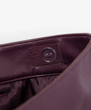 Pantaloni pentru fată din piele ecologică, evazați, bordo Gulliver