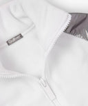 Hanorac cu fermoar pentru fată, din polar, cu borduri argintii, alb Gulliver