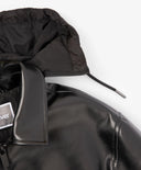 Geacă căptușită pentru băiat, din piele ecologică, neagră Gulliver