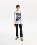 Панталон чинос черен за МОМЧЕ основен изглед