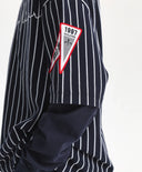 Bluză cu mânecă lungă pentru băiat, siluetă oversize, albastră cu dungi Gulliver