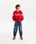 Bluză sport pentru băiat, cu decolteu în V, roșie Gulliver