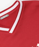 Bluză sport pentru băiat, cu decolteu în V, roșie Gulliver