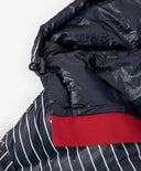 Geacă de tranziție pentru băiat, din material impermeabil, cu dungi verticale, albastră Gulliver