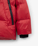 Geacă de iarnă pentru băiat, cu glugă, cu puf natural, roșie Gulliver