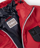 Geacă de iarnă pentru băiat, cu glugă, cu puf natural, roșie Gulliver