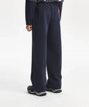 Pantaloni pentru băiat, din futter, cu interior pufos, croială dreaptă lejeră, albastru Gulliver