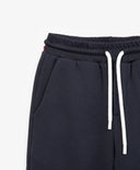 Pantaloni pentru băiat, din futter, cu interior pufos, croială dreaptă lejeră, albastru Gulliver