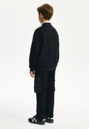 Черен суитшърт-бомбър от Gulliver