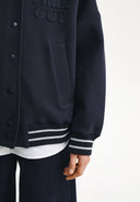 Син трикотажен бомбър силует умерен овърсайз от Gulliver