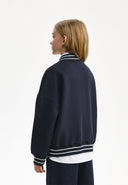 Син трикотажен бомбър силует умерен овърсайз от Gulliver