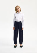 Сини трикотажни панталони тип слоучи (от англ. slouchy – свободни, торбести) от Gulliver