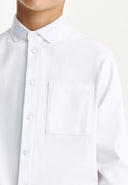 Бяла трикотажна риза с дълъг ръкав от Gulliver