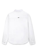 Бяла трикотажна риза с дълъг ръкав от Gulliver