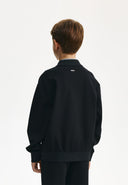 Черен суитшърт-бомбър с предно закопчаване от Gulliver