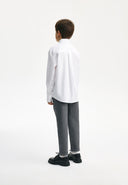 Бяла риза с дълъг ръкав и права свободна форма (relaxed fit) от Gulliver