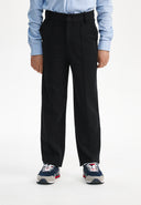 Черни трикотажни панталони с права кройка от Gulliver