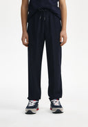 Сини панталони с колан на ластик и връзки от Gulliver