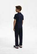 Сини панталони с колан на ластик и връзки от Gulliver