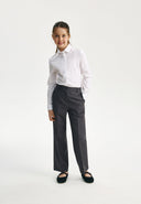 Бяла училищна блуза с втален силует от Gulliver