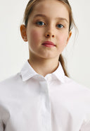 Бяла училищна блуза с втален силует от Gulliver