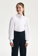 Бяла блуза с дълъг ръкав от Gulliver